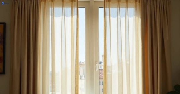 Dull dusty drapes in arncliffe-nsw before professional cleaning